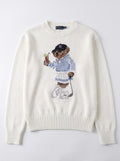 Ivory Polo Bear Golf Crewneck Sweater